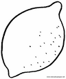 Lamina para colorear Dibujos de Frutas. lim&oacute;n